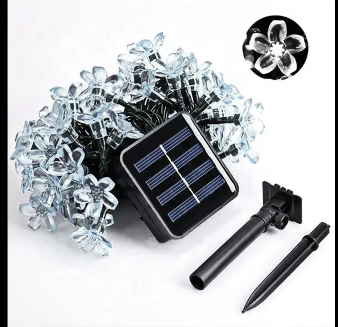 🌸 El Toque Mágico para tu Jardín. Guirnalda Solar de Flores LED (5m): Ambiente de Ensueño Sin Enchufes.